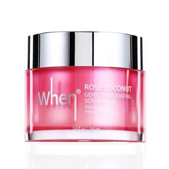 NWT When Rose Coconut Gentle Exfoliating Scrub Mask